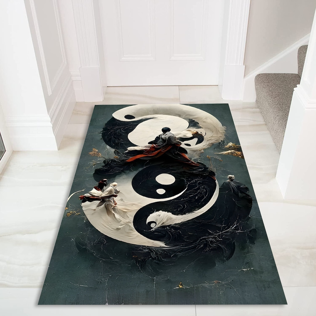 Yin Yang Rug, Gamer Rug, Pixel Rug, Game Rug, Dragon Rug, Area Rug ...