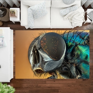 Fly Rug, Animal Rug, Insect Rug, 3D Rug, HD Insect Rug, Zoo Rug, Documentary Rug, Lens Rug, Living Room Rug, Luxury Home Rug, Fly Eye Rug