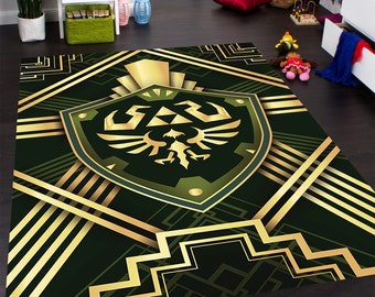 Zelda Symbol Rug: Gaming Room Decor, Gift for Gamer