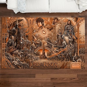 Lord Of Rings Rug, Lord of Carpet, Lord of Rug, Custom Rug, Living Room Rug, Rings Rug, Area Rug, Abstract Rug, Modern Rug, Popular Rug