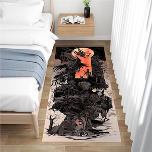 Mystical Theme Rug, Mysterious Runner, Door Hole Runner, Dark Runner, Charming Runner, Witch Rug, Long Rug, Popular Rug, Area Rug