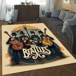 The Beatles, The Beatles Rug, Rock Band ,Music Rug, Fan Rug, Best Selling, The Beatles Rug,Non Slip Rug,Living Room Rug, Customized Rug