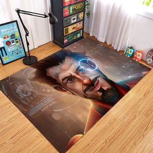 Iron Man, Iron Man Rug, Avengers Rug, Scientist Rug, Cartoon Rug, Play Room Rug, Kids Room Rug, Cartoon Character, Gift For Nursery,Area Rug