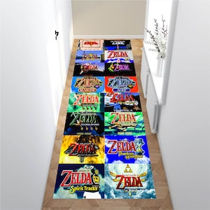 Zelda Runner, Gaming Runner, The Legend Of Zelda Rug, Zelda Symbol Rug, Zelda Game Rug, Gaming Room Rug, Gift For Gamer, Zelda Art Decor