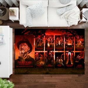 a nightmare on elm street Rug, Horror Rug, Freddy Krueger Rug, Popular Rug, Movie Rug, Scary Rug, Nightmare Rug, Dream Rug, Area Rug