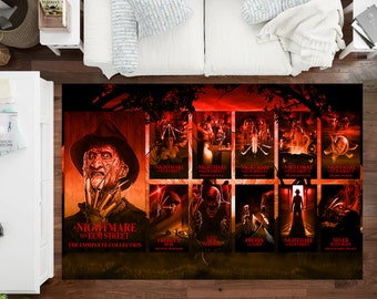 a nightmare on elm street Rug, Horror Rug, Freddy Krueger Rug, Popular Rug, Movie Rug, Scary Rug, Nightmare Rug, Dream Rug, Area Rug