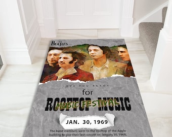 The Beatles Rug: Rock Band Music Area Rug