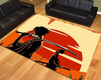 Anime Manga Area Rug: Japanese Decor, Custom Floor Mat