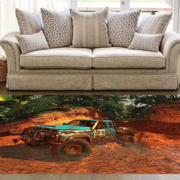 Monster Trucks Rug Etsy