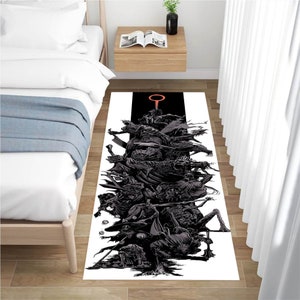 Dark Soul Rug, Dark Soul Runner, Gaming Runner, Skeleton Theme Rug, Long Rug, Intermediate Room Rug, Dark Themed Rug, Teen Room Entrance Rug