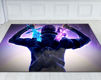 SAO Rug, Sword Rug, Neon Sword Rug, Gamer Rug, Ninja Rug, Samurai Rug, Neon Gamer Rug, Player Room Rug, Player One Rug, Kids Room Rug