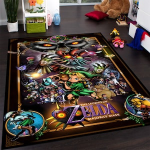The Legend Of Zelda Rug, Zelda Symbol Rug, Zelda Game Rug, Gaming Room Rug, Gift For Gamer, Home Decoration, Zelda Art Decor, Popular Rug