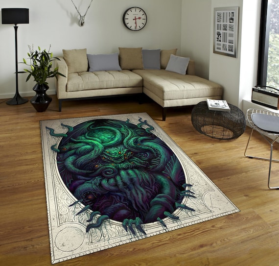 Kraken Octopus Rug: Gothic Halloween Decor, Monster Rug