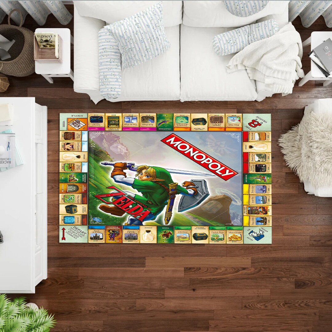 Monopaly Rug Ninja Monopoly Rug: Zelda Board Game Area Rug - Etsy