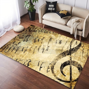 Music Rug, Music Room Rug, Music Wheel Rug, Music Written Rug, Popular Rug, Music Decors, Singer Rug, Artist Gift, Piano Rug, Popular Rug