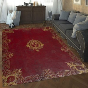 Classic Rug, Historically Looking Rug, Cool Rug, Royal Chamber Rug, Popular Rug, Area Rug, Gift For Him, Home Decor, Gold Yellow Rug