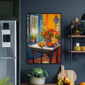 Vibrant Mexican Dining Room Wall Art, Mexican Wall Art Canvas Painting, Framed Print, Colorful Cultural Decor, Ideal for Home and Restaurant
