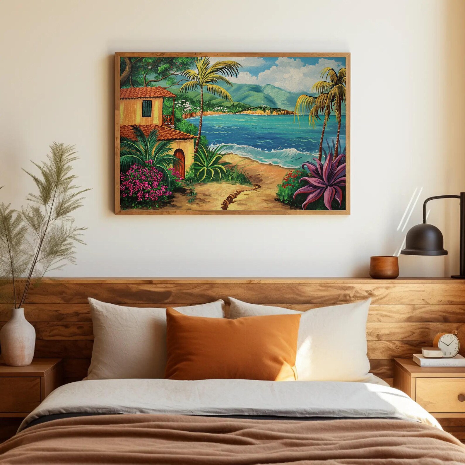 Puerto Rico Scenery Canvas Print, Tropical Beach Painting, Ready to ...