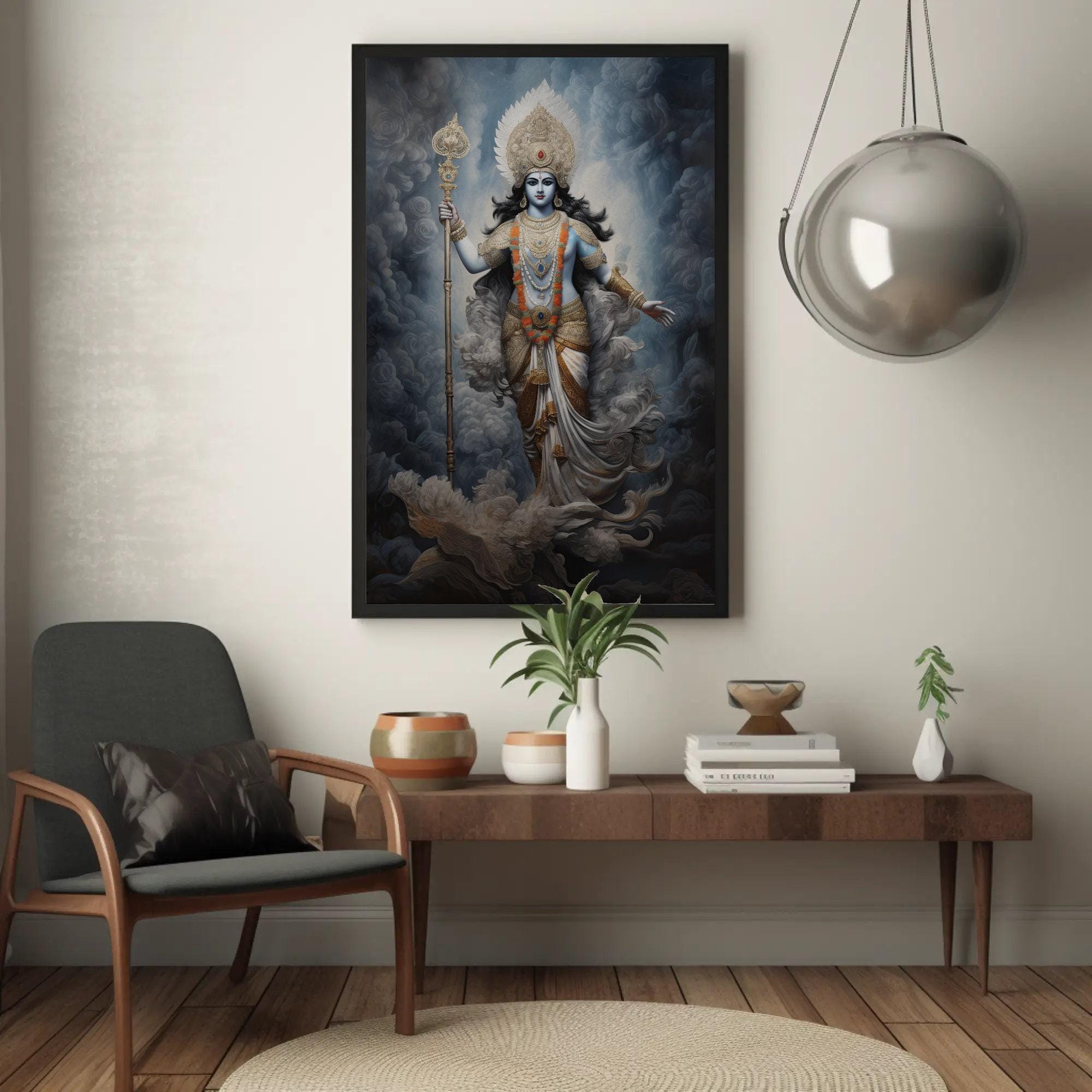 Lord Vishnu Canvas Print - Hindu God Wall Art, Ready to Hang - Etsy