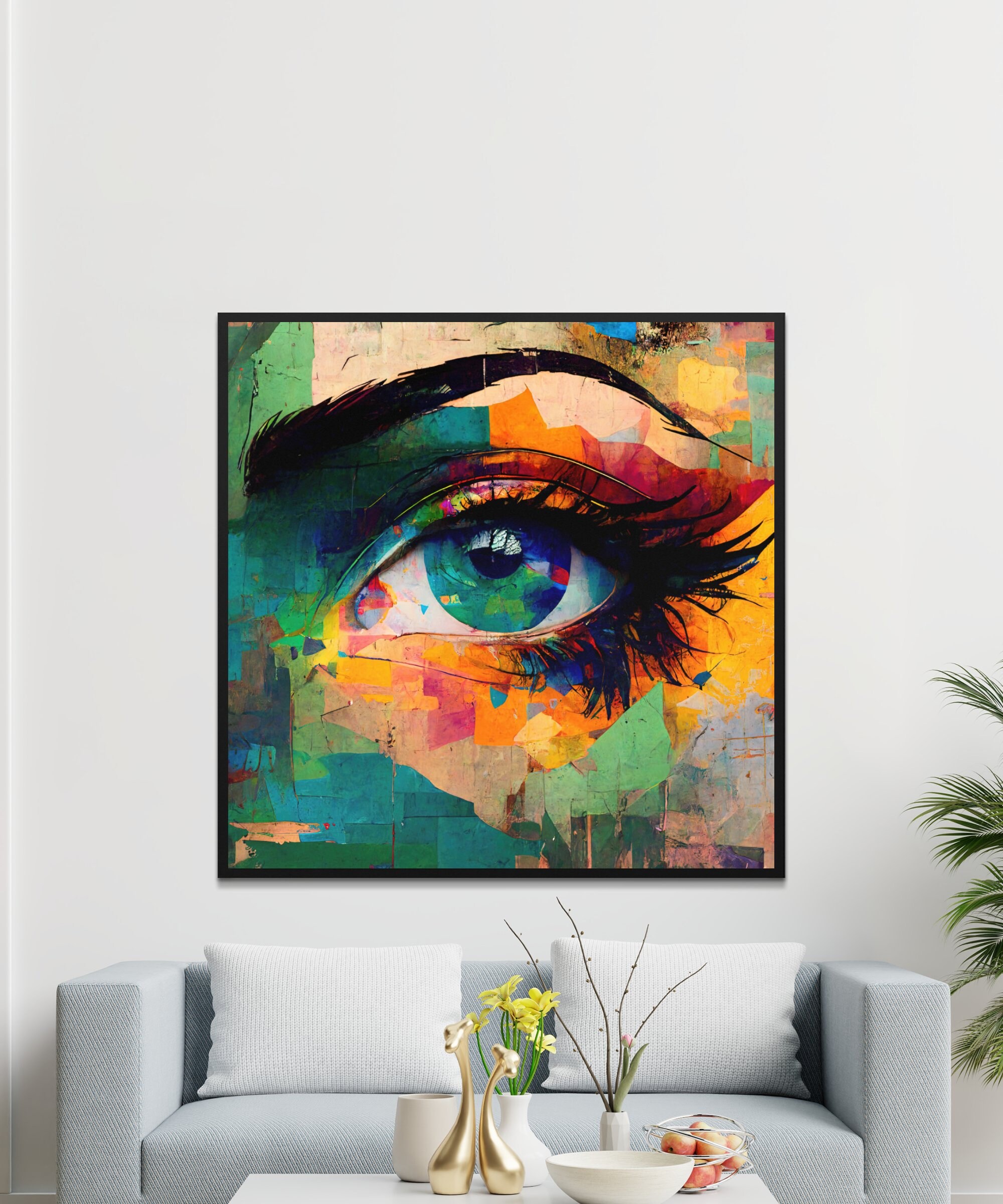 Abstract Eye Wall Art Eye Painting Eye Art Modern Etsy
