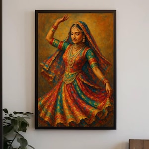 【誠実】 Art Bharatanatyam - Canada Etsy 絵画