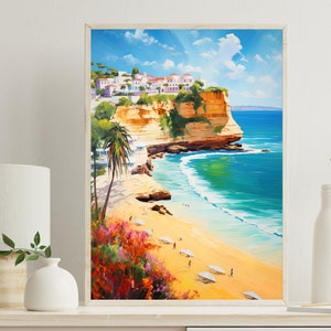 Algarve Art Print, Portugal Art, Algarve Poster, Algarve Painting, Algarve Print, Large Canvas Wall Art