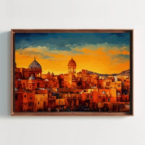 Rajasthan Large Painting | India Wall Art | Indian Extra Large Canvas Print | India Oil Painting | Modern Indian Wall Art | India Decor