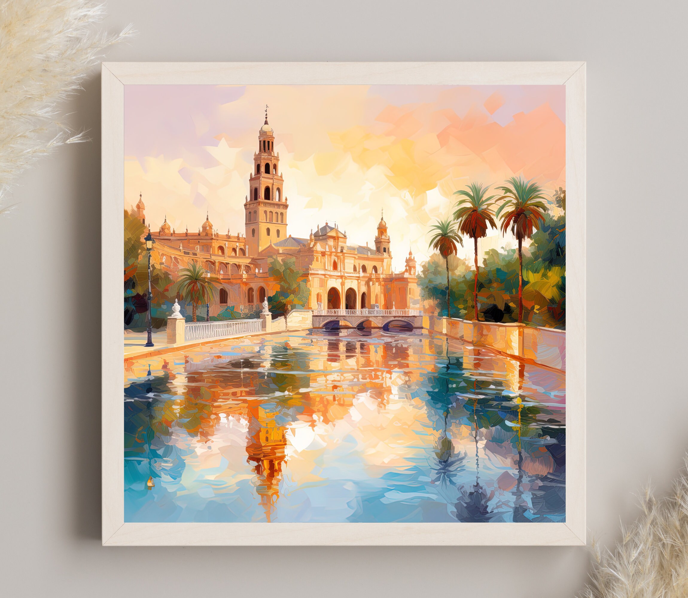 Seville Wall Art Spain Travel Print Seville Large Canvas Art Print Seville Painting Seville Poster Wall Art