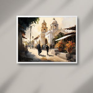 グアナファト（メキシコ）の絵画｜メキシコの村のアートプリント 画像 5