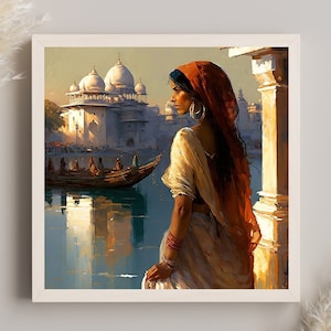 Ancient painting india indian wall decor gift indian art indian painting desi prints south asian art decor painting india