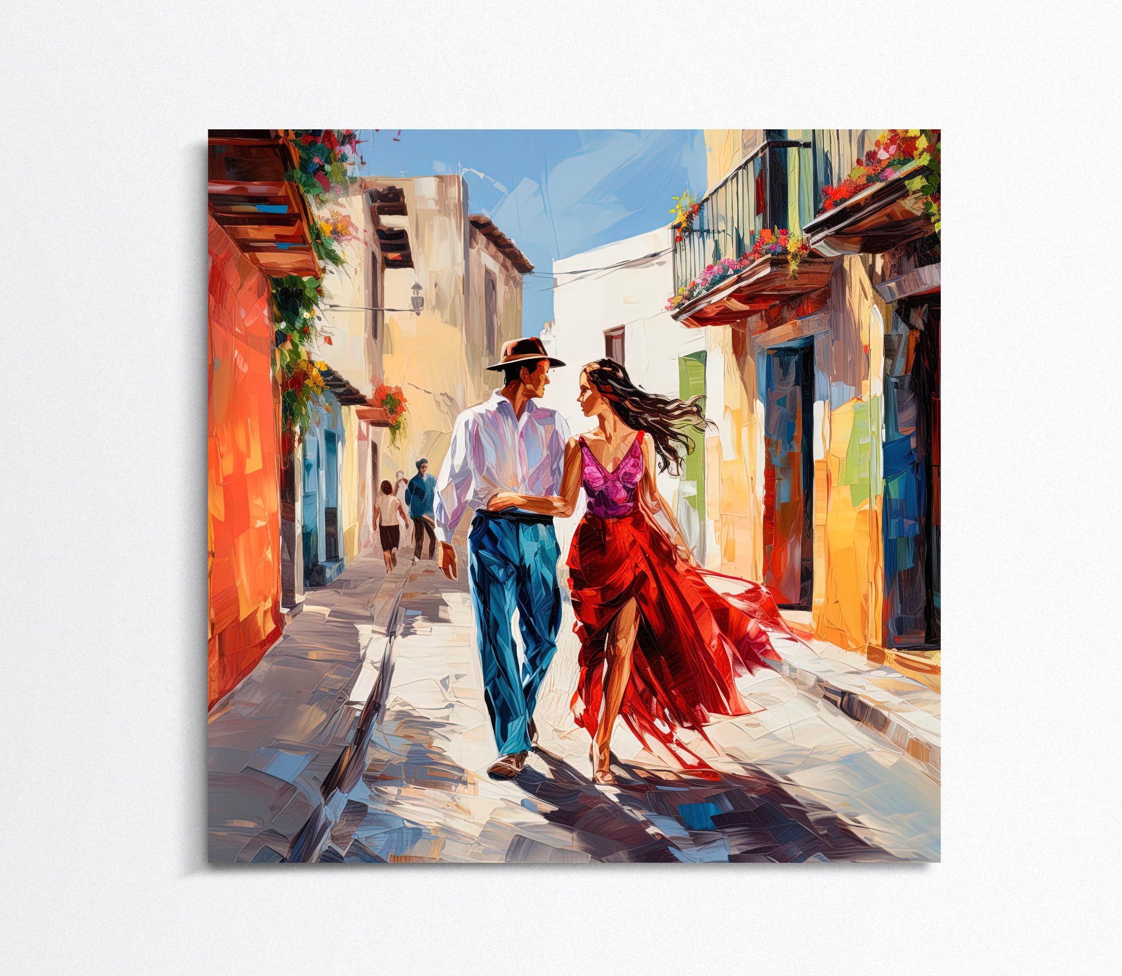 Mexican Couple Canvas Art Print: Romantic Mexico Travel Poster - Etsy
