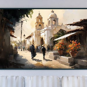 グアナファト（メキシコ）の絵画｜メキシコの村のアートプリント 画像 4
