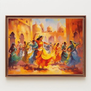 Rajasthani Folk Dance Canvas Print – Colorful Indian Art bild 9