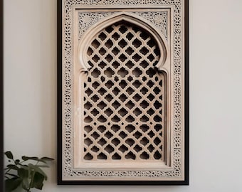 Mughal Window Canvas Print | Traditional Indian Wall Art