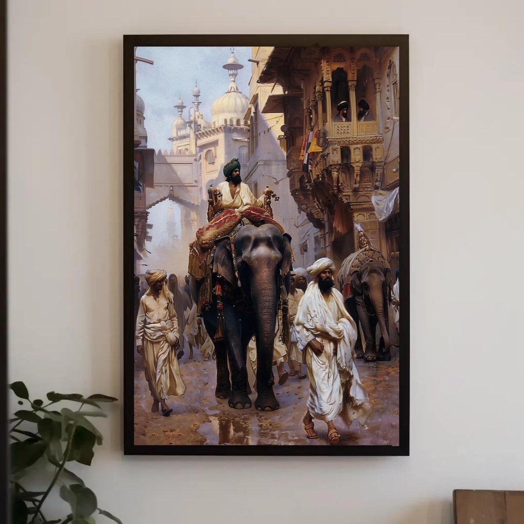 Arabian Street Wall Art Muslim Arab Painting Middle Eastern Wall Decor