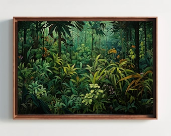 Tropical Jungle Canvas Print - Green Forest Landscape Wall Art