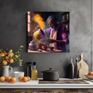 Indian Tea Shop Print, Desi Art, South Asian Decor imagen 5