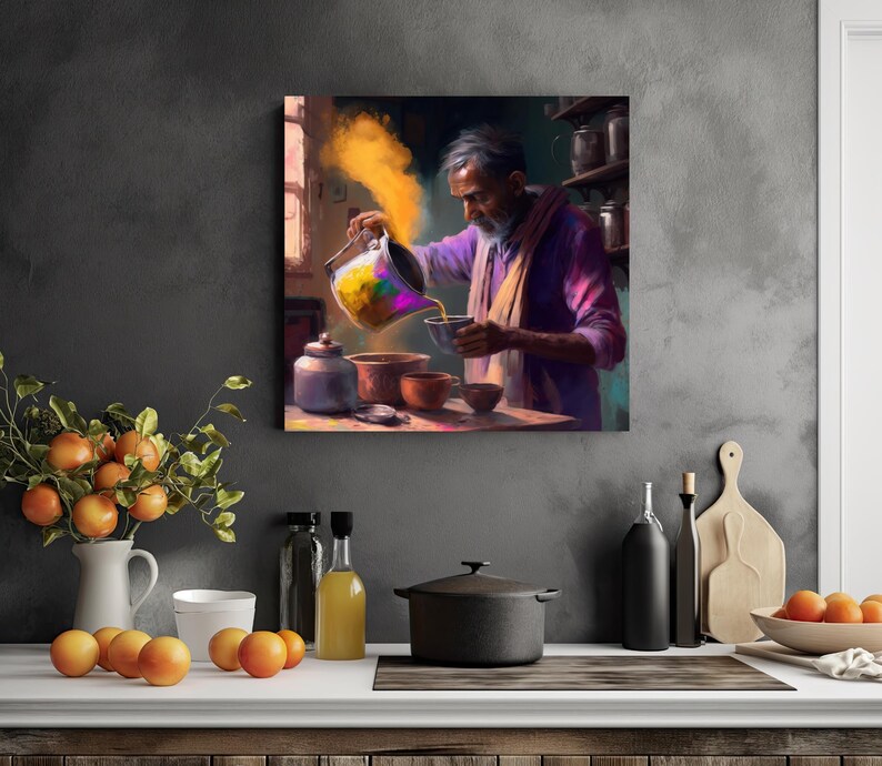 Indian Tea Shop Print, Desi Art, South Asian Decor imagen 5