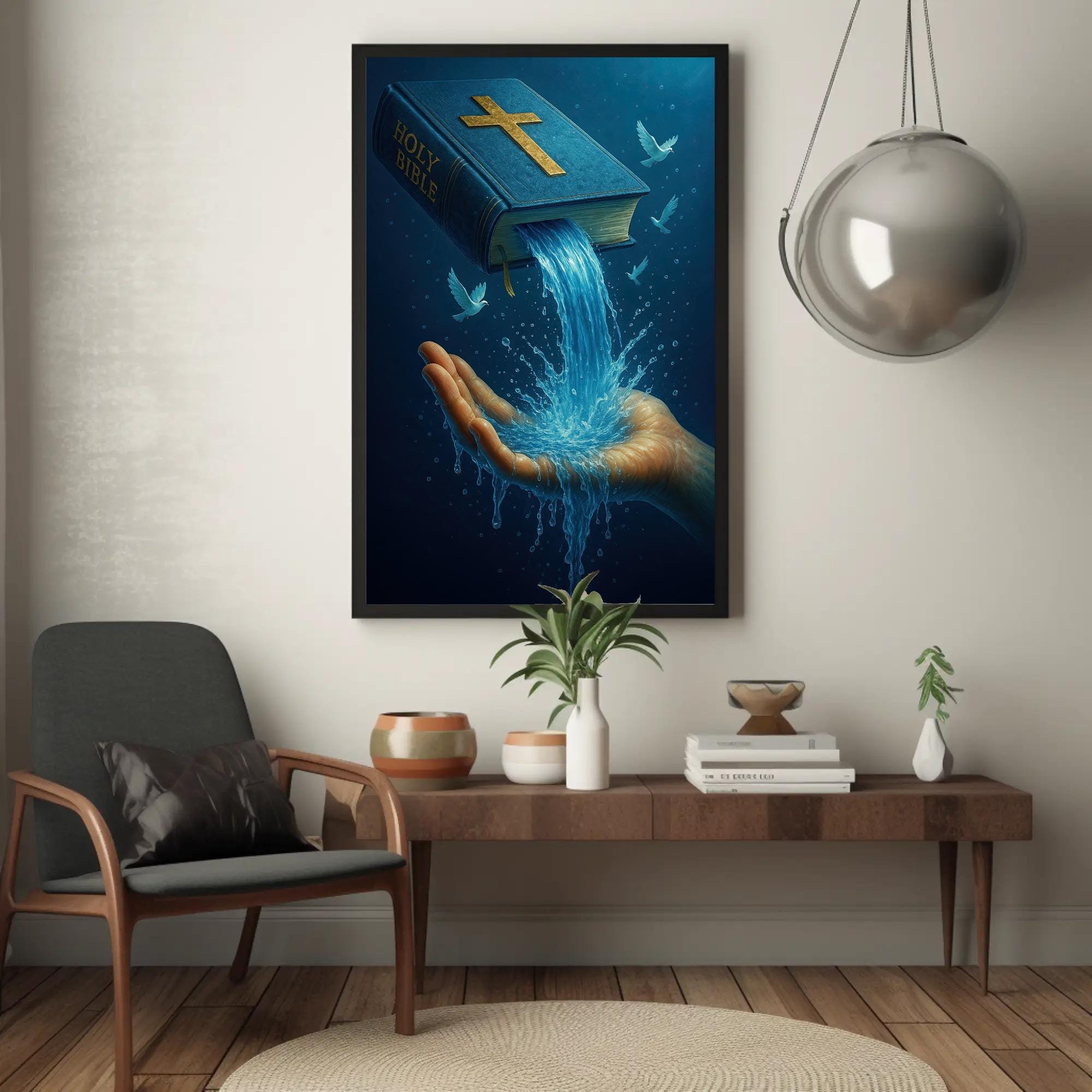 Living Water Canvas Print | Bible Scripture, Christian Wall Art - Etsy
