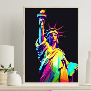 Statue of Liberty Art Painting | Liberty Statue Large Canvas Prints | Statue of Liberty Framed Poster | Statue of Liberty Wall Art