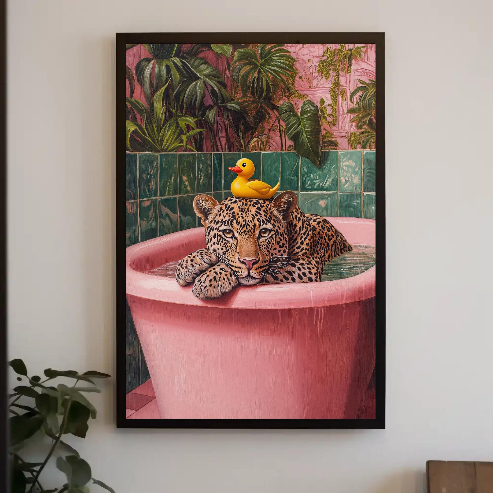 Leopard Lesson Poster Impermeabile Per Imparare Katakana Nel Bagno – Giapponese Per Bambini