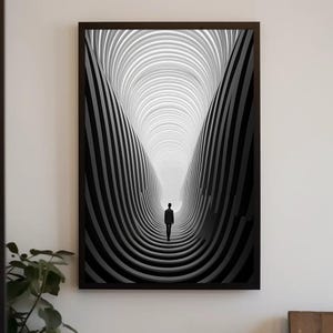 Black and White Abstract Large Canvas Print, Black and White Abstract Art, Black White Art, Black White Canvas Wall Art, Ready to Hang