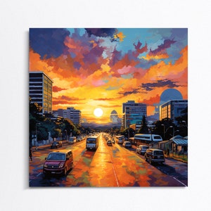 Nigerian Street Art, Abuja Art Print, Nigeria Wall Decor, Nigeria Painting, Nigeria Home Decor