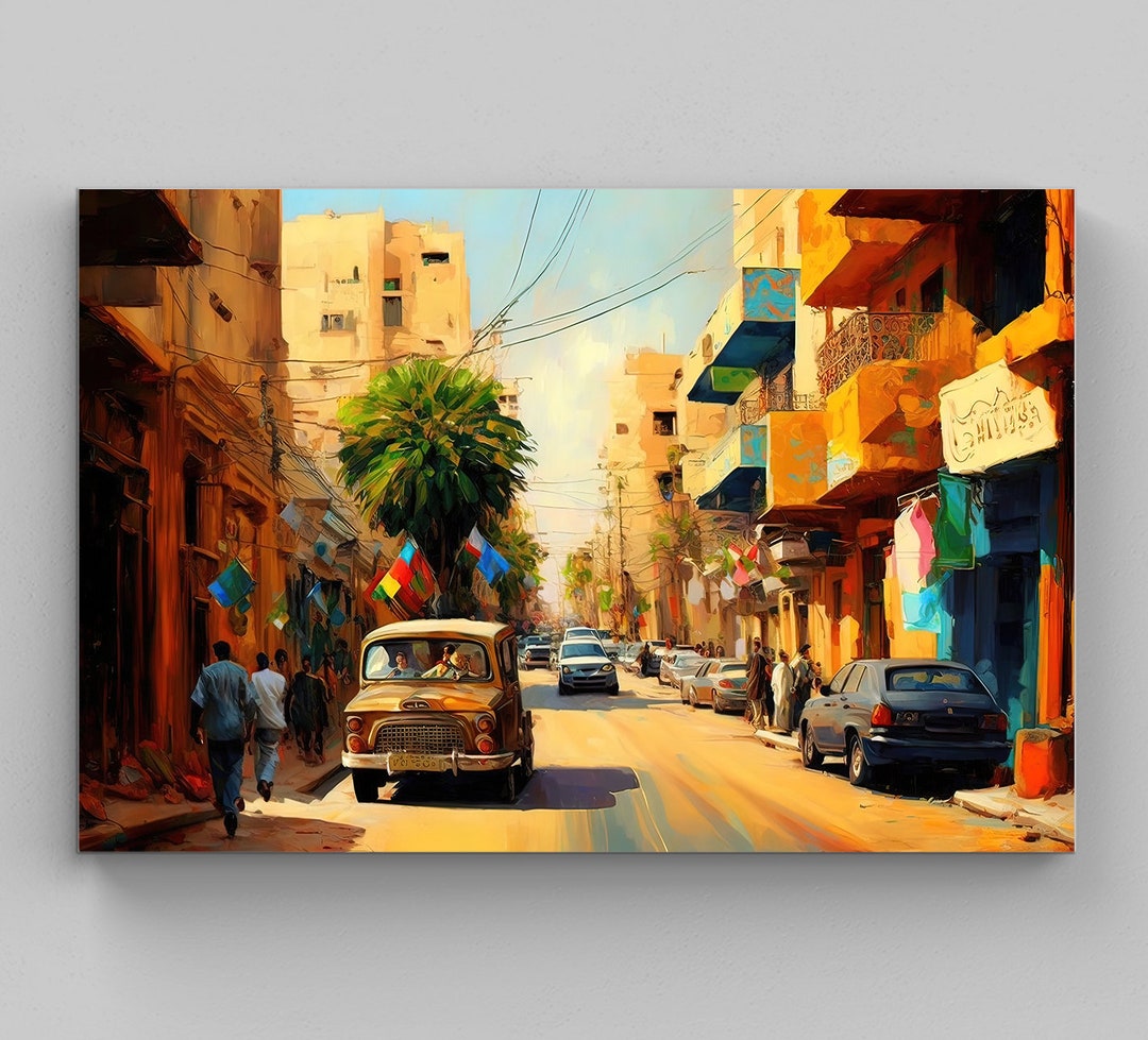 Lahore Painting, Pakistan Wall Art, Lahore Cityscape, Asia Print