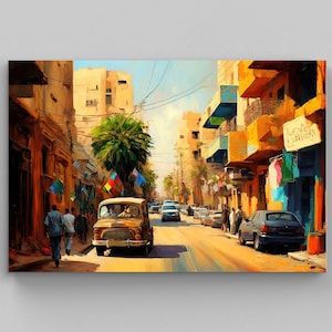 Lahore Painting, Pakistan Wall Art, Lahore Cityscape, Asia Print, Pakistani Painting, Pakistani Home Decor, Pakistan Print, Pakistani Street