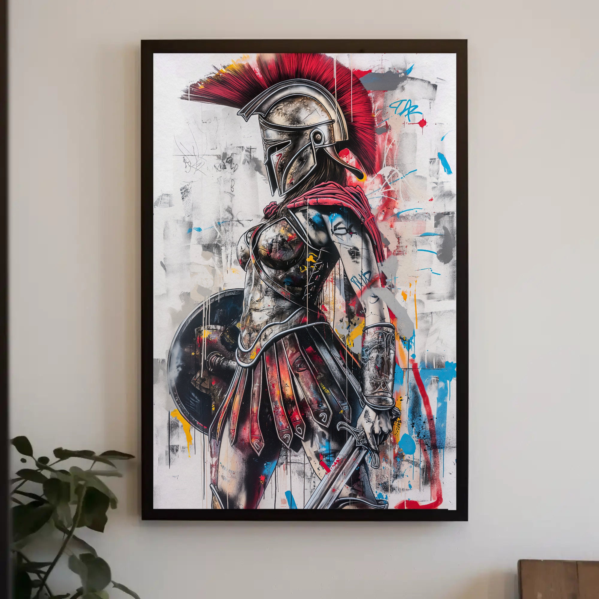 Greek Female Warrior Graffiti Canvas Print, Feminist Wall Art, Woman Power  Wall Decor, Girl Power, Gift for Her, Girls Room Decor, Spartans - Etsy, image size:2000x2000