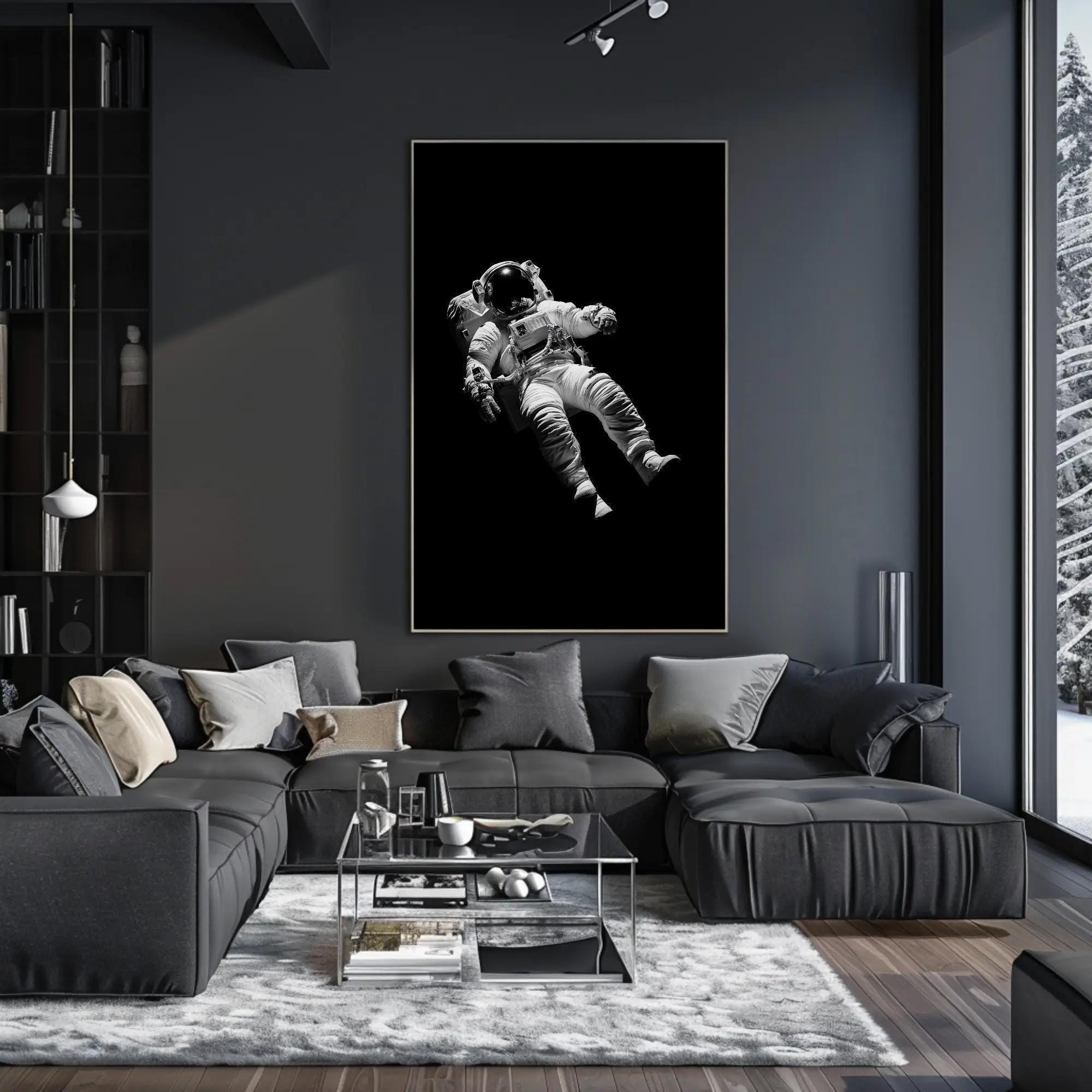 Astronaut in Space Canvas Print, Modern Framed Wall Art - Etsy Australia