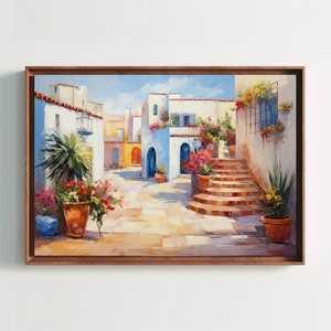 Hermosillo Mexican Beautiful Street Painting, Mexican Living Room Decor, Mexican Home Decor, Mexico Canvas Wall Art, Framed Print