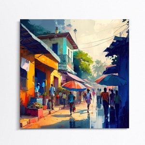 Haiti Street Art Print, Haitian Art, Haitian Oil Painting, Haitian Art Prints, Haitian Home Decor, Haitian Print, Wall Art