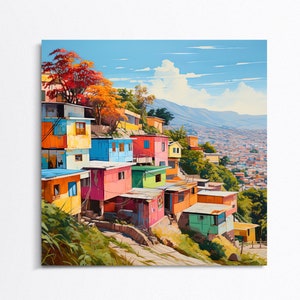 Haiti Art, Petionville City, Petion-Ville Haitian Art, Haitian Painting, Haitian City, Haitian Art Prints, Haitian Print
